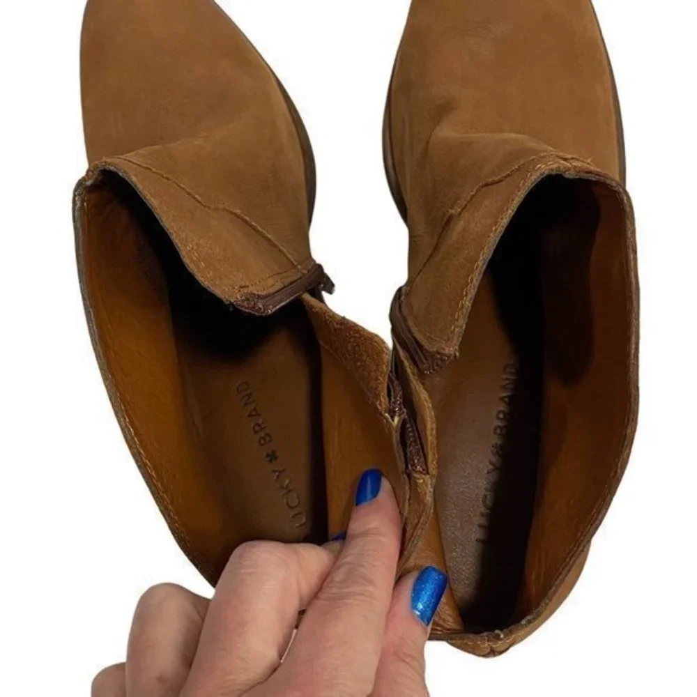 Lucky Brand Eller Honey Suede Ankle‎ Bootie Size 10